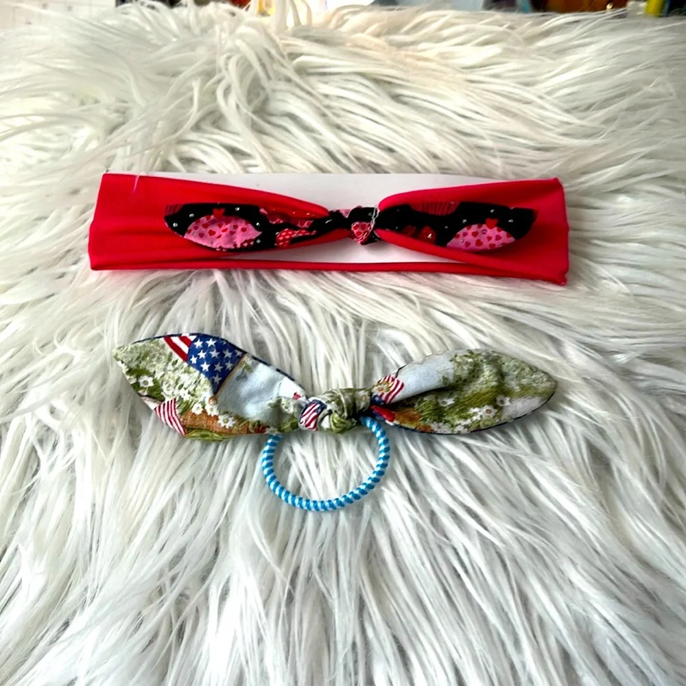 Headband and Ponytail holder young girl, NwOT, Handmade